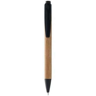 Bambusztoll, fekete, fekete tollbetéttel