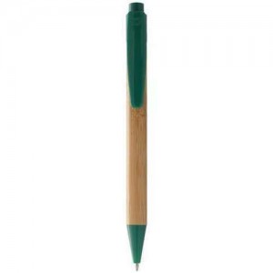 Bambusztoll, zöld, fekete tollbetéttel