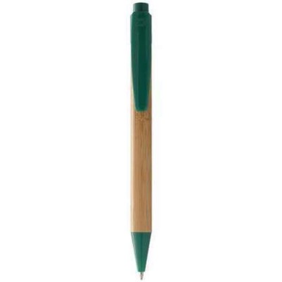 Bambusztoll, zöld, fekete tollbetéttel