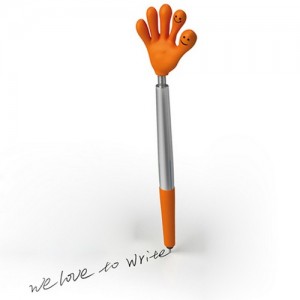 Fun Hands golyós -és érintőképernyős toll, narancssárga