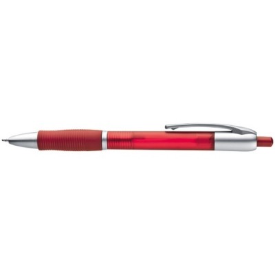 Bordázott gumi markolatú toll, piros